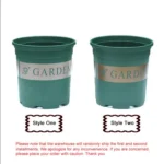 1 Gallon Flower Pots Plant Nursery Pots Plastic Pots Creative Gallons Pots with Tray, Size:17.5*16*16cm, Random Text Background Color Delivery - Image 7
