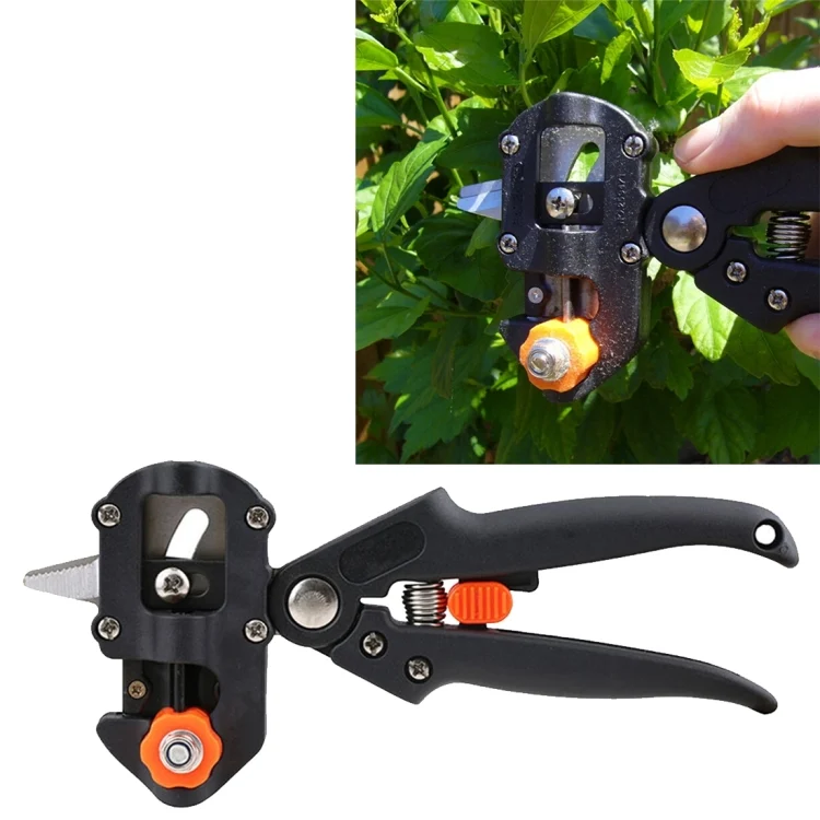HC7473.webp Professional Grafting Tool Set Pruning Scissors Seedling Grafting Machine Grafting Device with Three Blades, a Cross Knife ,a Wrench - Image 1