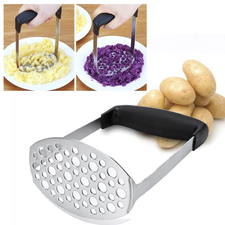 HC7514.webp Stainless Steel Manual Pumpkin Potato Ricer Masher with Broad and Ergonomic Horizontal Handle - Image 1