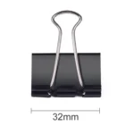 50PCS 32mm Black Metal Clip Notes Letter Paper Clip Office Bind - Image 2