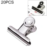 20pcs 31mm Silver Metal Stainless Steel Round Clip Notes Letter Paper Clip Office Bind Clip