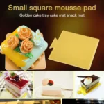 100 / Pack Small Square Cake Cardboard Pad Thick Rigid Golden Cake Mousse Cake Mat - Image 6