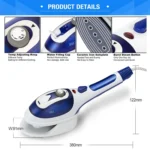 Multifunction Household Handheld Steamer Travel Portable Hand - Held Steam Hanging Hot Machine Ceramic Bottom with Flannelette Brush & Hair Brush & Measuring Cup,EU Plug - Image 3