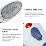 Multifunction Household Handheld Steamer Travel Portable Hand - Held Steam Hanging Hot Machine Ceramic Bottom with Flannelette Brush & Hair Brush & Measuring Cup,EU Plug - Image 8