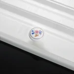 10 PCS 5085 Large Gold Ring Bellflower Pattern Single Hole Ceramic Cabinet Handle - Image 2