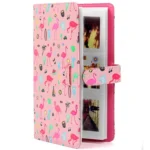 Pink Flamingo Pattern 3 inch DIY PU Mini Creativity Insert Type 32 Pages Exquisite Photo Album for Polaroid