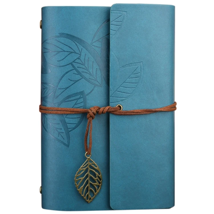Creative Retro Autumn Leaves Pattern Loose-leaf Travel Diary Notebook, Size: M