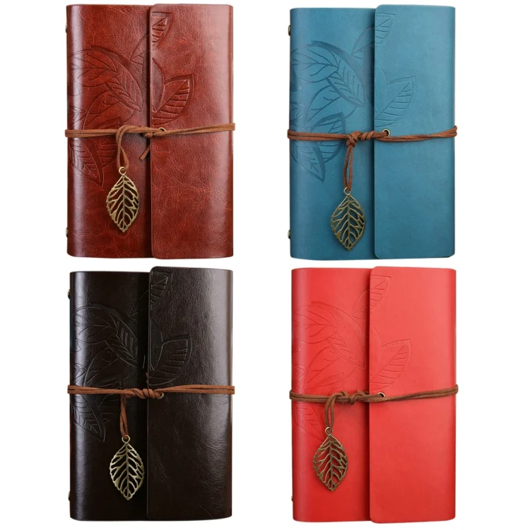 HC7873_B1.webp Creative Retro Autumn Leaves Pattern Loose-leaf Travel Diary Notebook, Size: M - Image 2