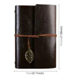 Creative Retro Autumn Leaves Pattern Loose-leaf Travel Diary Notebook, Size: S - Image 4