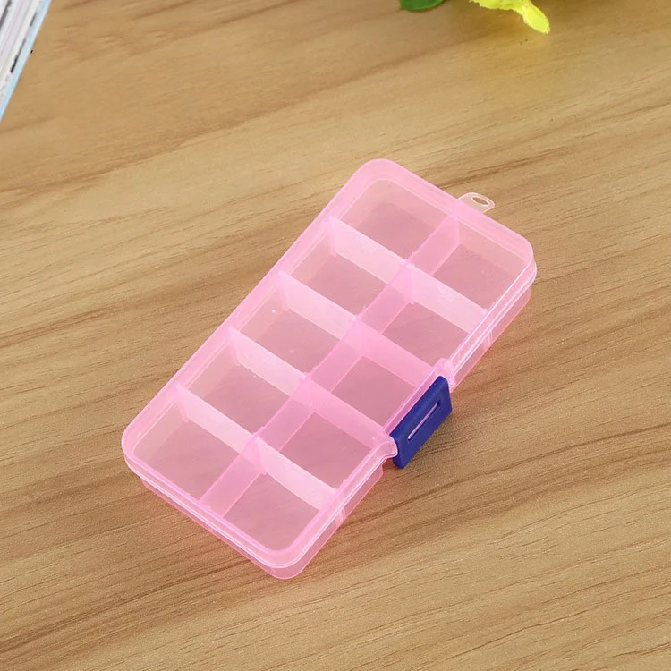 HC8102FL_1.webp 10 PCS Removable Grid Plastic Box Organizer for Jewelry Earring Fishing Hook Small Accessories, Size: Small, 10 Slots - Image 3