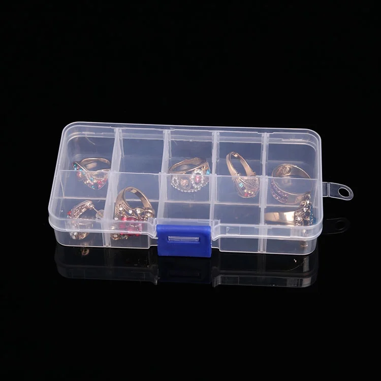 HC8102FL_2.webp 10 PCS Removable Grid Plastic Box Organizer for Jewelry Earring Fishing Hook Small Accessories, Size: Small, 10 Slots - Image 4