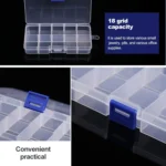 10 PCS Removable Grid Plastic Box Organizer for Jewelry Earring Fishing Hook Small Accessories, Size: Small, 10 Slots - Image 6