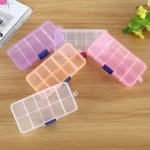 10 PCS Removable Grid Plastic Box Organizer for Jewelry Earring Fishing Hook Small Accessories, Size: Small, 10 Slots - Image 2