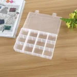 Plastic Removable Grid 24 Slots Box Organizer Storage Container for Jewelry Earring - Image 3