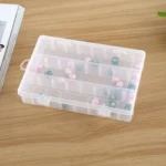 Plastic Removable Grid 24 Slots Box Organizer Storage Container for Jewelry Earring - Image 4