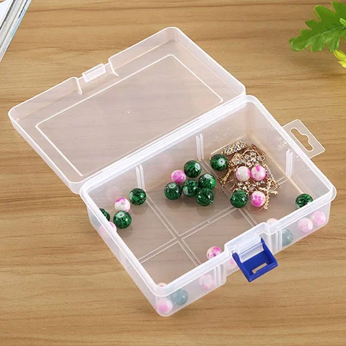 HC8105_2.webp Plastic Jewelry Box Organizer Storage Container with Adjustable Dividers, Size: Large, 6 Slots - Image 3