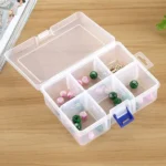 Plastic Jewelry Box Organizer Storage Container with Adjustable Dividers, Size: Large, 6 Slots - Image 4