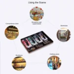 Durable Four-frame ABS Cash Coin Register Insert Tray Cashier Drawer Storage Cash Register Tray Box Classify Organizer - Image 4
