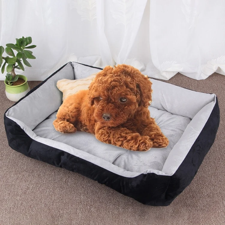 HC8497BH.webp Dog Bone Pattern Big Soft Warm Kennel Pet Dog Cat Mat Blanket, Size: L, 80×60×15cm - Image 1