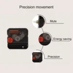 Retro Wooden Round Single-sided Gear Clock Arabic Number Wall Clock, Diameter: 35cm - Image 4