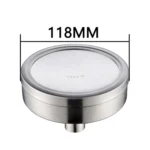 Removable and Washable 304 Stainless Steel Round Pressurized Top Spray Shower Head, Size: 118mm - Image 2