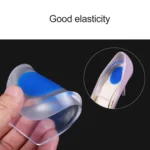 1 Pair Women Silicone Gel Comfort Heel Cups Pads Half Pads, Size: L - Image 5