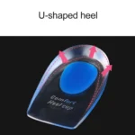 1 Pair Women Silicone Gel Comfort Heel Cups Pads Half Pads, Size: L - Image 6