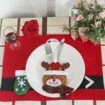 3 in 1 Christmas Decoration Round Face Style Cutlery Holders - Image 3