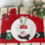 3 in 1 Christmas Decoration Round Face Style Cutlery Holders - Image 4
