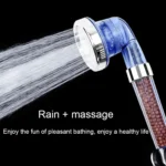 3 Settings Adjustable PC Negative Ions Shower Head, Size: Large, Interface:  2cm - Image 5