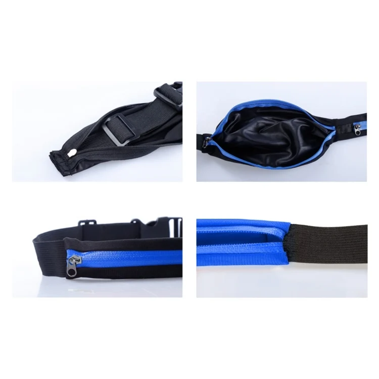 HC8887_2.webp Multifunctional Outdoor Sports Waterproof High Stretch Faux Leather Fabric Single Waist Bag with Night Reflective Strip, Random Color Delivery - Image 3