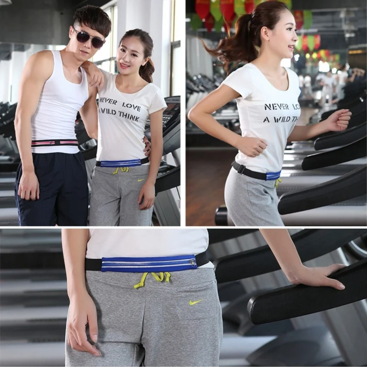 HC8887_5.webp Multifunctional Outdoor Sports Waterproof High Stretch Faux Leather Fabric Single Waist Bag with Night Reflective Strip, Random Color Delivery - Image 6