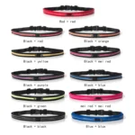 Multifunctional Outdoor Sports Waterproof High Stretch Faux Leather Fabric Double Waist Bag with Night Reflective Strip, Random Color Delivery - Image 2