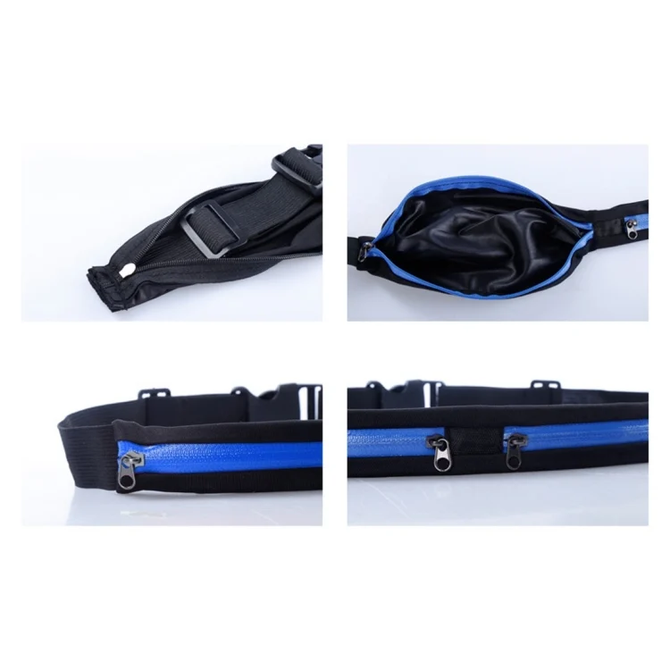 HC8888_2.webp Multifunctional Outdoor Sports Waterproof High Stretch Faux Leather Fabric Double Waist Bag with Night Reflective Strip, Random Color Delivery - Image 3