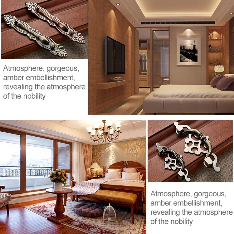 HC8898_4.webp 5 PCS 6057-64 Red Ancient Drawer Cabinet Door Bronze European Style Handle - Image 5