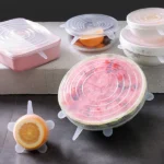 6 PCS / Set Food Grade Silicone Sealing Lids Fresh Keeping Covers