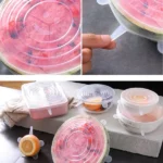 6 PCS / Set Food Grade Silicone Sealing Lids Fresh Keeping Covers - Image 6