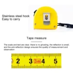 deli Retractable Ruler Measuring Tape Portable Pull Ruler Mini Tape Measure, Length: 7.5m - Image 4