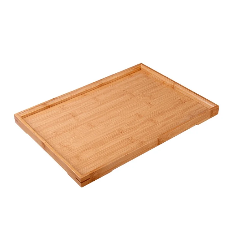 Bamboo Right Angle Tea Tray Tea Table, Size: 41x29cm