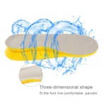 1 Pair PU Breathable Soft Sports Shock-absorbing Insole Sweat-absorbent Foot Pad Elastic Shoe Insert, Size: L(8-12 Yards) - Image 3