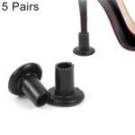 5 Pairs Non-slip Wear-resistant Increase Shoes High Stiletto Heel Protector Caps, Random Color Delivery - Image 2