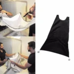 Professional Beard Apron Premium Salon Shaving Grooming Trimmings Facial Hair Catcher with Suction Cups - Image 3