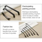 9009_192 Simple Black Drawer Cabinet Handle - Image 4