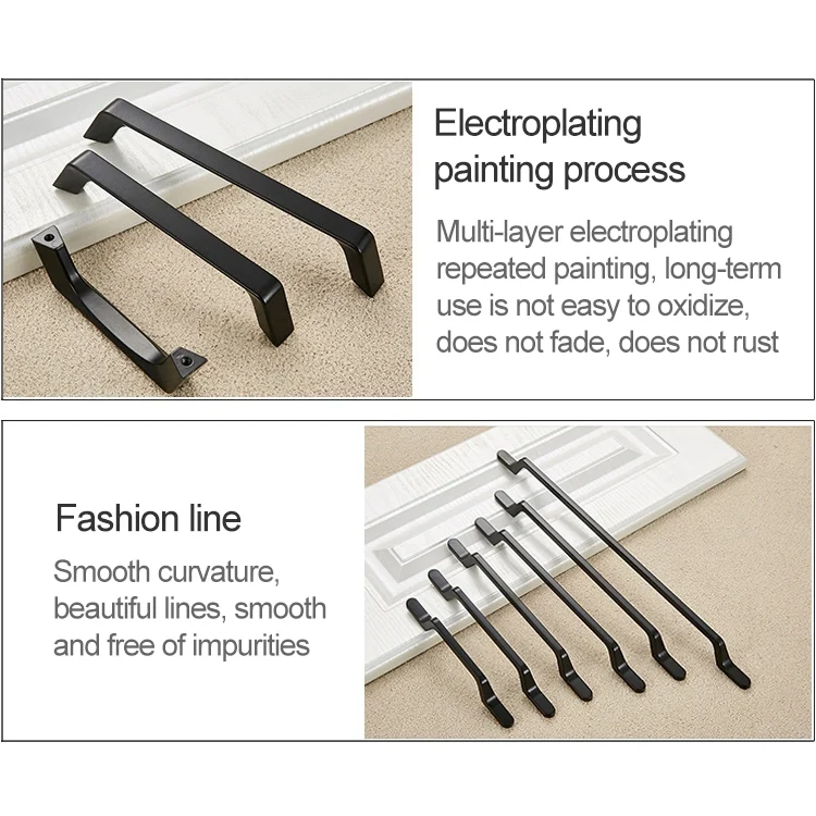 HC9065_3.webp 9009_192 Simple Black Drawer Cabinet Handle - Image 4