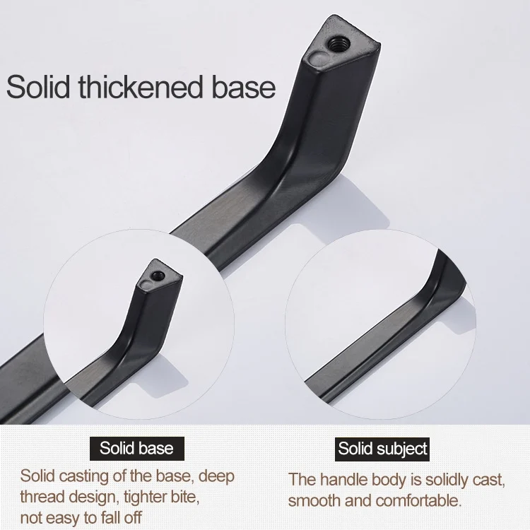 HC9065_4.webp 9009_192 Simple Black Drawer Cabinet Handle - Image 5