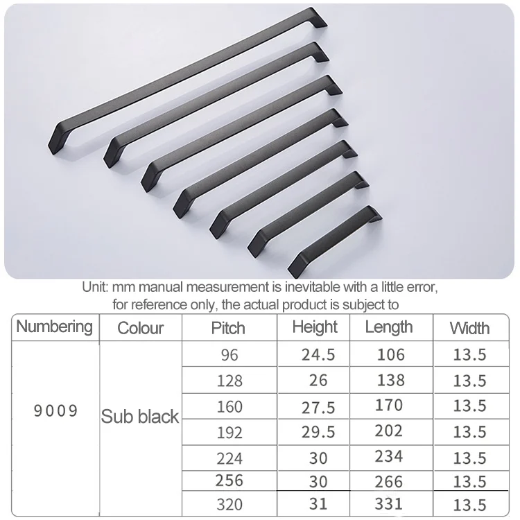 HC9065_5.webp 9009_192 Simple Black Drawer Cabinet Handle - Image 6