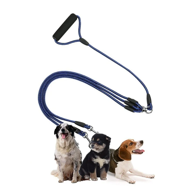HC9089L.webp Pet Dog Nylon 3 in 1 Traction Rope Pet Walking Leads With Handle, Length: 124cm - Image 1