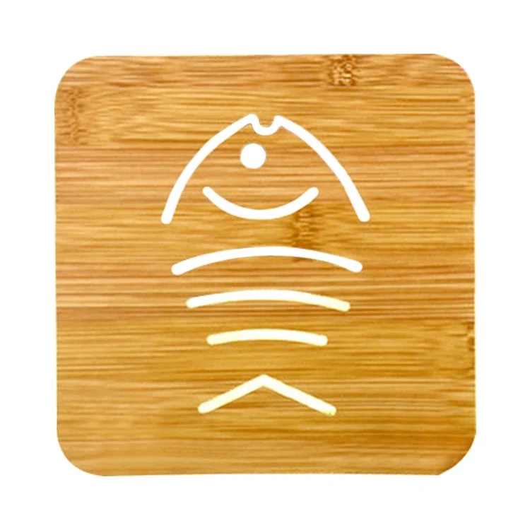 HC9096_5.webp 5pcs Cute Cartoon Kitchen Table Protect Wood Cup Pad Heat Insulation Coaster Mat, Random Style Delivery - Image 6