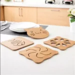 5pcs Cute Cartoon Kitchen Table Protect Wood Cup Pad Heat Insulation Coaster Mat, Random Style Delivery - Image 8