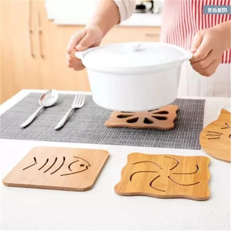HC9096_8.webp 5pcs Cute Cartoon Kitchen Table Protect Wood Cup Pad Heat Insulation Coaster Mat, Random Style Delivery - Image 9